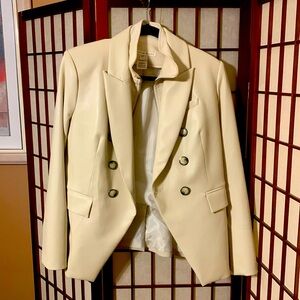 Veronica Beard - Faux Leather Cooke Dickey Jacket